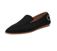 Generisch Canvas Shoes, Women's Flat Shoes, Summer, Pointed Toe, Breathable, Lightweight Loafers, Plain, Trendy, Slip-On Comfortable Casual Shoes, Outdoor Hiking, Casual Fabric Shoes, EU 35-41, black