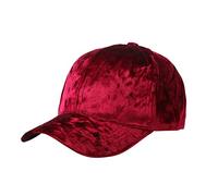 Generisch Cap Blue Men's Snapback Female Summer Casual Solid Velvet Baseball Cap Adjustable Hat Visor Caps Black Cap Children, Wine Red, One Size
