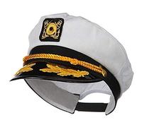 Generisch Cap Collection Captain's Size Yacht Sea Accessories Hat Adjustable Costume White One Baseball Hat Golf Accessories Caps, White, One Size