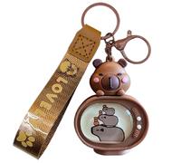 Generisch Capybara Luminous Key Fob, Cute Keyring for Car Keys, LED Light, TV Shape Decoration, for Girls, Graduation, Backpack, Handbag, Sports Bag, Music Stacked, Siehe Beschreibung