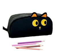 Generisch Capybara Pencil Case - School Supplies with Large Opening for Pens and Accessories | Portable Utensil Bag for Students Teenagers Children Art Cosmetics Makeup, cat, see description, See