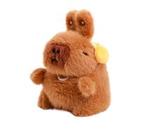 Generisch Capybara Plush Toy, Cute Keyring with Pull Rope, Soft Cuddly Toy Pendant for Bags, for Adults, Children, Travel Backpack, Purse, Luggage, Handbag, Party, Birthday