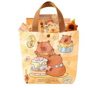 Generisch Capybara Stationery Set - Cute Stationery Set | 8 Pieces Pencils with Canvas Bag | Pencil Sharpener with Plush Toy | Capybara Pens for Kids Student Classroom Study Easter Christmas Party