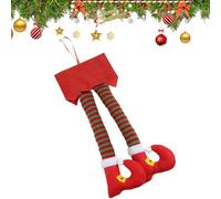 Generisch Car Boot Trailer - Pendant in the Shape of a Santa Claus Legs, Car Boot Decoration | For Christmas Tree Home Automotive SUV Truck Motorcycle Scooter
