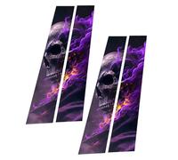 Generisch Car Center Pillar Stickers, B Pillar Stickers for, Decorative Horror Theme B Pillars Stickers, 1 Pair Car Accessories, Sun Protection, Scratch Resistant Car Sticker for Covering