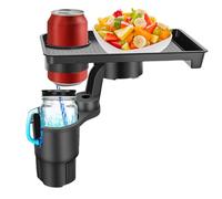Generisch Car Cup Holder Food Tray - ABS 18 x 26 cm 7.5 cm Slot | Vehicle Drink Expander Table Snack | Convenient Dining for Driving Commuting Road Trips and Daily Travel Use