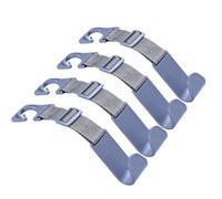 Generisch Car Seat Headrest Hook, Handbag Hook, Back Seat Organiser, Set of 4, Adjustable Bag Holder, Rear Seat Organiser, Car Accessories for Handbags, Clothes, Coats, Hats
