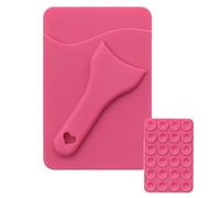 Generisch Card Holder for Mobile Phone Case, Silicone Suction Cup Holder - Suction Cup Card Holder for Men and Women Drivers Travel Car Cruise Work Fitness ID Cards for Every Day