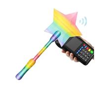 Generisch Card Holder Stick - 3D Printed Rod with a Star Design, Contactless Card Holder - For Children Women Shop Supermarket XT Restoration Xant Party Prank, a, Siehe Beschreibung, See description