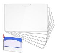 Generisch Card Protector Sleeves - Pack of 10 PVC Waterproof Design, Multifunctional Protective Covers | Transportation Cards PVC Protector Teens Girls Youth Boys Men Exhibition ID Bus Cards, Beside