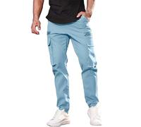 Generisch Cargo Trousers Men's Stretch Chino Trousers Long Size Long Plain Colours Work Trousers Casual Sports Trousers Lightweight Trekking Trousers Elastic Waist Jogging Bottoms Sport Golf Trousers