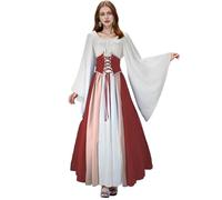 Generisch Carnival Costume, Gothic Clothing Women's Dress Tailcoat Steampunk Renaissance Coat Retro Vintage Dresses Medieval Retro Cocktail Dress Women Party Dress for Cocktail Cosplay Party