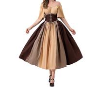Generisch Carnival Costume Women's Gothic Halloween Steam Punk Rock Renaissance Dresses 50s Vintage Medieval Dress Retro Cocktail Dress Women Party Dress for Cocktail Cosplay Party