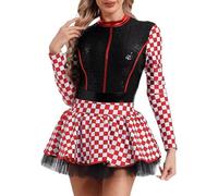 Generisch Carnival Costumes Women's Medieval Halloween Gothic Costume Steampunk Frock Coat Renaissance Dresses Wedding Dress Retro Cocktail Dress Women Party Dress for Cocktail Cosplay Party