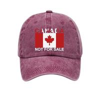 Generisch Carnival Hats Washed Baseball Cap Hat Cap for Men Women Black Canada is NOT for SA LE Sun Visor Women's Cap, Wine Red, One Size