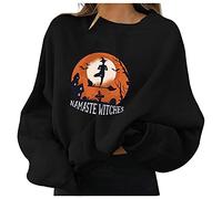 Generisch Carnival Women's Shirt Loose Jumper Top Blouse T-Shirt Long Sleeve Sweatshirts Women's Summer Sexy, black, 3XL
