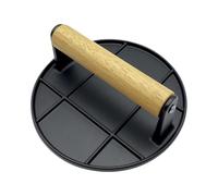 Generisch Cast Iron Hamburger Press - Round Grill Smoother, Kitchen Appliance for Grill Meat, Non-Slip Anti-Grip, Grill Kitchen Appliance for Home and Outdoor, Grill Handle Use
