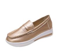 Generisch Casual Ballet Flats with Belt Buckle Stackable Sole for Everyday Use Comfortable Slippers Soft Material Versatile Women's Shoes Flat Sans Sod Slip On Trainers Work Shoes, Rose Gold, 7 UK