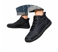 Generisch Casual boots in large sizes, handmade outdoor shoes with soft sole for lasting comfort, secure grip in everyday life, black, 12 UK