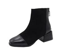 Generisch Casual cotton winter and snow boots women's short warm boots shoes women's boots platform black patent, black, 9 UK