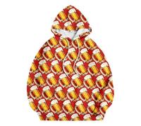 Generisch Casual Hooded Sweatshirt for Men with Print Design, Comfortable Pullover for Everyday in Autumn and Winter, Basic Style Norwegian Pullover Women Red, red, L