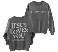 Generisch Casual long-sleeved sweatshirt with letter print for men, comfortable crew neck jumper for everyday wear in autumn and winter as well as outdoor activities corduroy dress women, darkgray, XL