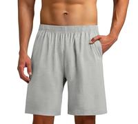 Generisch Casual Men's Shorts for Outdoor Activities Relaxed Hours at Home with Elastic Waist in Comfortable Width for Spring Summer, silver, XL
