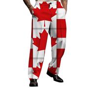 Generisch Casual men's trousers as an everyday companion with classic fit, versatile design for any season, red, 3XL