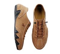 Generisch Casual Riding Boots for Men Comfortable and Stylish Motorcycle Boots with Extra Grip, brown, 9.5 UK