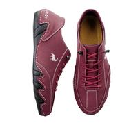 Generisch Casual Riding Boots for Men Comfortable and Stylish Motorcycle Boots with Extra Grip, red, 10 UK