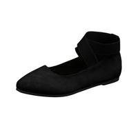 Generisch Casual Shoes Elastic Slip-On Comfortable Temperament Shoes for Outdoor Holiday Spring, black, 7 UK