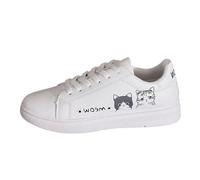 Generisch Casual Shoes, Fashion Flat Lace Up Shoes with Cat Pattern, Comfortable Running Shoes for Everyday Use, gray, 8 UK