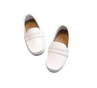 Generisch - Casual shoes for flat sole, soft, comfortable, plain, slip-on baby trainers, breathable material with non-slip outsole for active exploration in everyday life, White, 5.5-6 Jahre