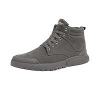 Generisch Casual Shoes Men's High Top Ankle Boots High Trainers Suede Trainers Casual Sports Shoes Non-Slip Hiking Boots Autumn Mountain Boots Casual Running Shoes Plain Trekking Shoes, gray, 8 UK