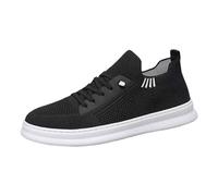 Generisch Casual Shoes Men's Trainers 39-40 Large Size Jogging Shoes Comfortable Skateboard Shoes with Laces Flat Shoes Mesh Walking Shoes Trend Street Shoes Classic Travel Shoes Running Shoes, black