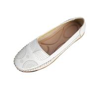 Generisch Casual shoes, women's slippers, loafers for women, plain, non-slip, flat, business, comfortable, for work, elegant shoes, lightweight hiking shoes, walking shoes, trainers, White, 9 UK