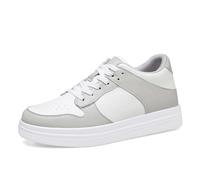 Generisch Casual White Trainers with Thick Insole for Comfort Style - Perfect for Anyone as a Men's Casual Shoe, gray, 9.5 UK