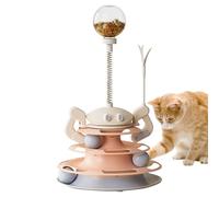 Generisch Cat Ball Run - 3-Level Roller Run with Teaser | Motion Toys for Activity - For Kitchen Home Relaxation Zone Hallway Living Room Play Corner