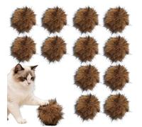 Generisch Cat Balls, Plush Ball for Cats, Movement Toy for Small Animals, for Indoor Activity, Outdoor Training, Movement, Boredom Reduction