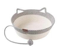 Generisch Cat Basket - Aesthetic Scratching Basket Made of Cotton Rope - Hand-Woven Cat Beds, for Small and Medium Kittens and Puppies as Home Decoration for Indoor and Outdoor Garden Yard