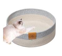 Generisch Cat Basket Bed - Comfortable Pet Scratching Nest | Warm Cotton Rope Woven Scratch Board Mat, Sleeping Pillow Resting Place for Small Medium Large Kittens and Dogs Small Animals