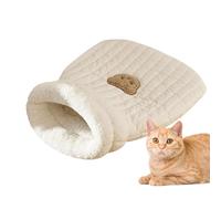 Generisch Cat Bed Cave Sleeping Bag, Bed Cave Made of Linen Fabric, Cosy Cat Bed Cave, Soft and Comfortable Design, Cat Sleeping Bag with Cute Bear Pattern for Cats and Small Pets