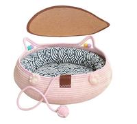 Generisch Cat Bed, Funny Design with Cushion, Small Kitten Bed & Accessories for Small Pets, for Sleeping, Play, Interaction, Calming, All Season, Living Room, Balcony
