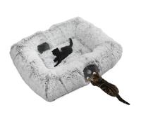 Generisch Cat Bed with Tunnel, Rectangular Pet Cave with 4 Access - Plush Tunnel Bed for Kittens - for Balcony Home Household Seasonal Bedroom Living Room Indoor