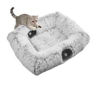Generisch Cat Bed with Tunnel - Versatile Cave as Pet Nest | Cave Bed with Play Tunnel for Kittens, for Balcony, Home, Household, Seasonal Bedroom, Living Room, Indoor