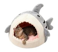 Generisch Cat Cave Bed, Shark Nest, Washable Non-Slip Base, Cartoon Cat Nest, Small Dog Bed, for Kittens, Puppies, Indoors, Living Room, Balcony, Home, Office, Winter, Cold Weather