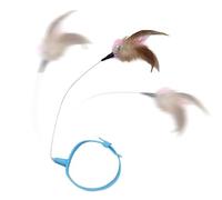 Generisch Cat Collar with Feathers Toy, Interactive Play Rod Against Boredom, Cat Neck Collars - for Entertainment in the Home, Garden, Park, Daily Training