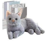 Generisch Cat Cuddly Toy | 30 cm Cute Realistic Decorative Cushion | Girls Kitten Plush Rag Doll - for Children Girls Living Room Bedroom Sofa Office Car