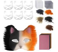 Generisch Cat Face for Craft Projects - Base with Eye Mesh, Costume for Girls, Family, Friends, Parties, Theatre, Halloween, Christmas, Photo