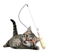 Generisch Cat Fishing Rod, Interactive Fishing Rod with Light, Feeder Rod with Carrot Handle for Activity, for Movement After Meals, Against Boredom, for Mental Promotion in the Living Area
